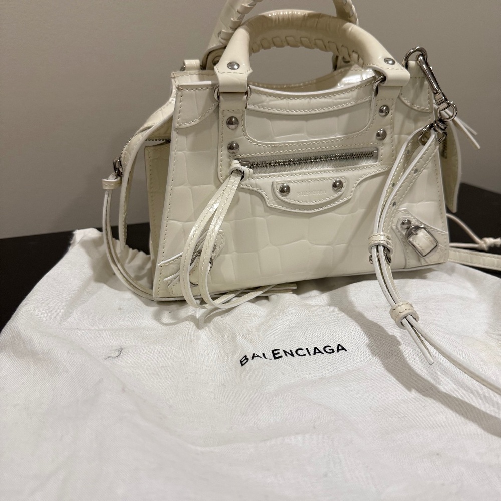 Balenciaga White Neo Classic City Mini Bag